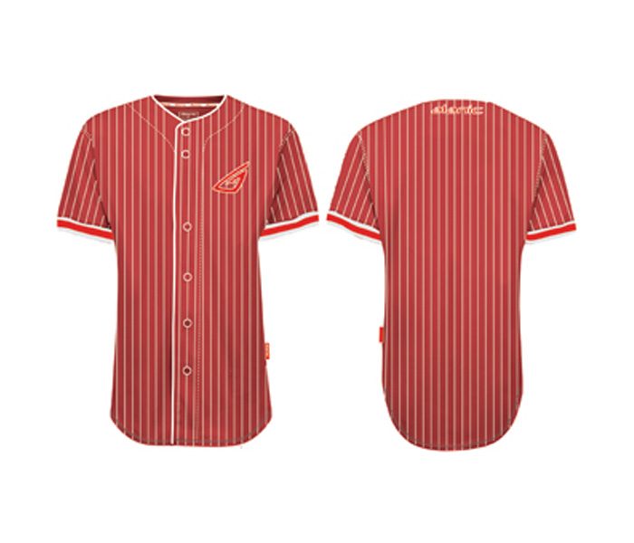 White and Red Striped Baseball Shirt Manufacturer in USA
